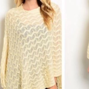 Jackets & Coats - Cream Poncho Jackets & Coats - Cream Poncho